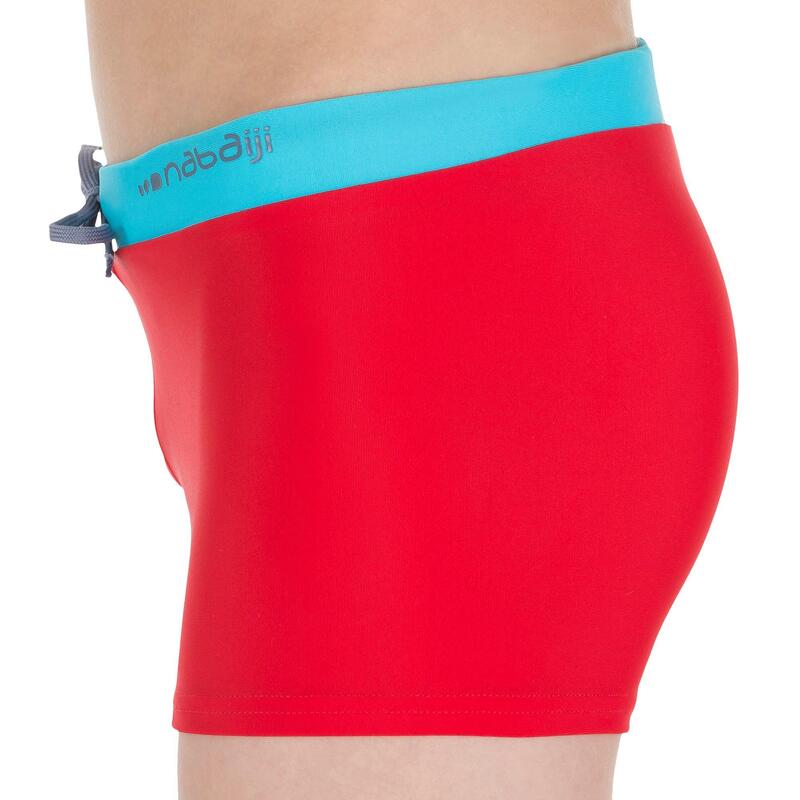 Costume boxer bambino BACTIVE rossoazzurro NABAIJI DECATHLON