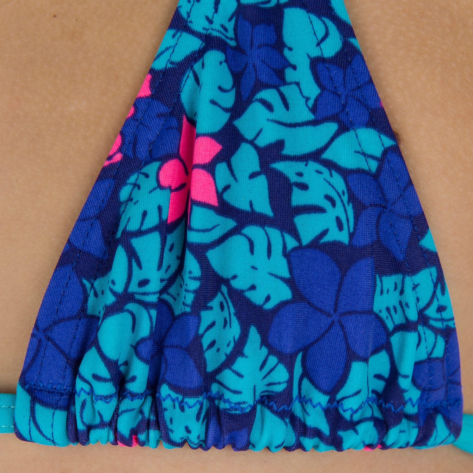 Girl's Swimsuit 2 Piece Sliding Triangle AG Wadi Blue 7/13