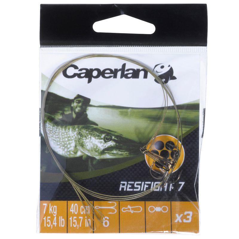 Terminal hilo de acero pesca depredadores RESIFIGHT 7 anzuelos triples
