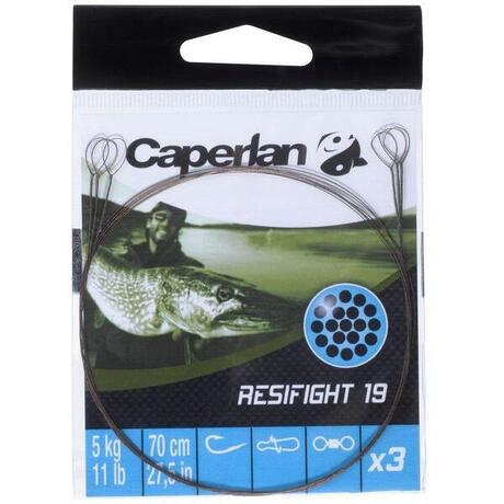 RESIFIGHT RIGID 19 2 LOOPS 5 kg predator fishing leader ...