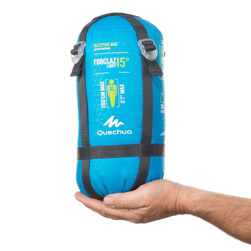 Forclaz 15° Light Hiking Sleeping Bag Left Zip - Blue 1/3