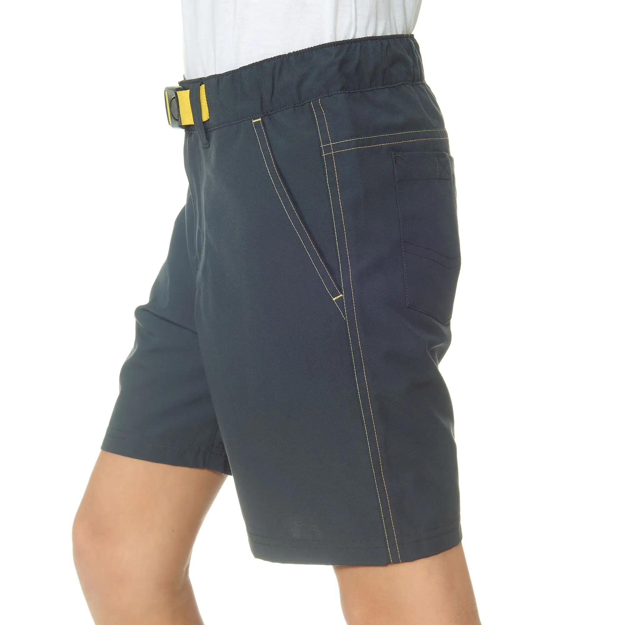 Hike 100 Boy's Hiking Shorts Black 4/5