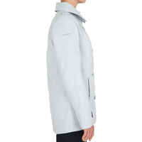 Women's warm, waterproof and breathable reefer sailing jacket - Light grey