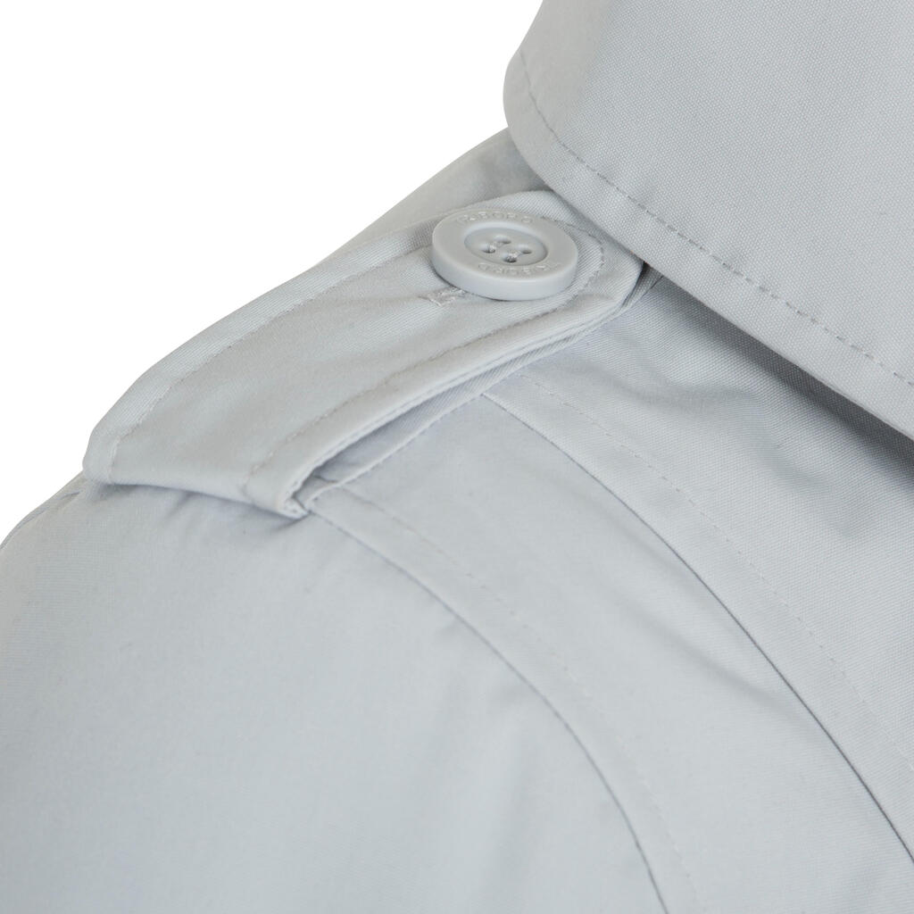 Segeljacke warm Caban Damen hellgrau