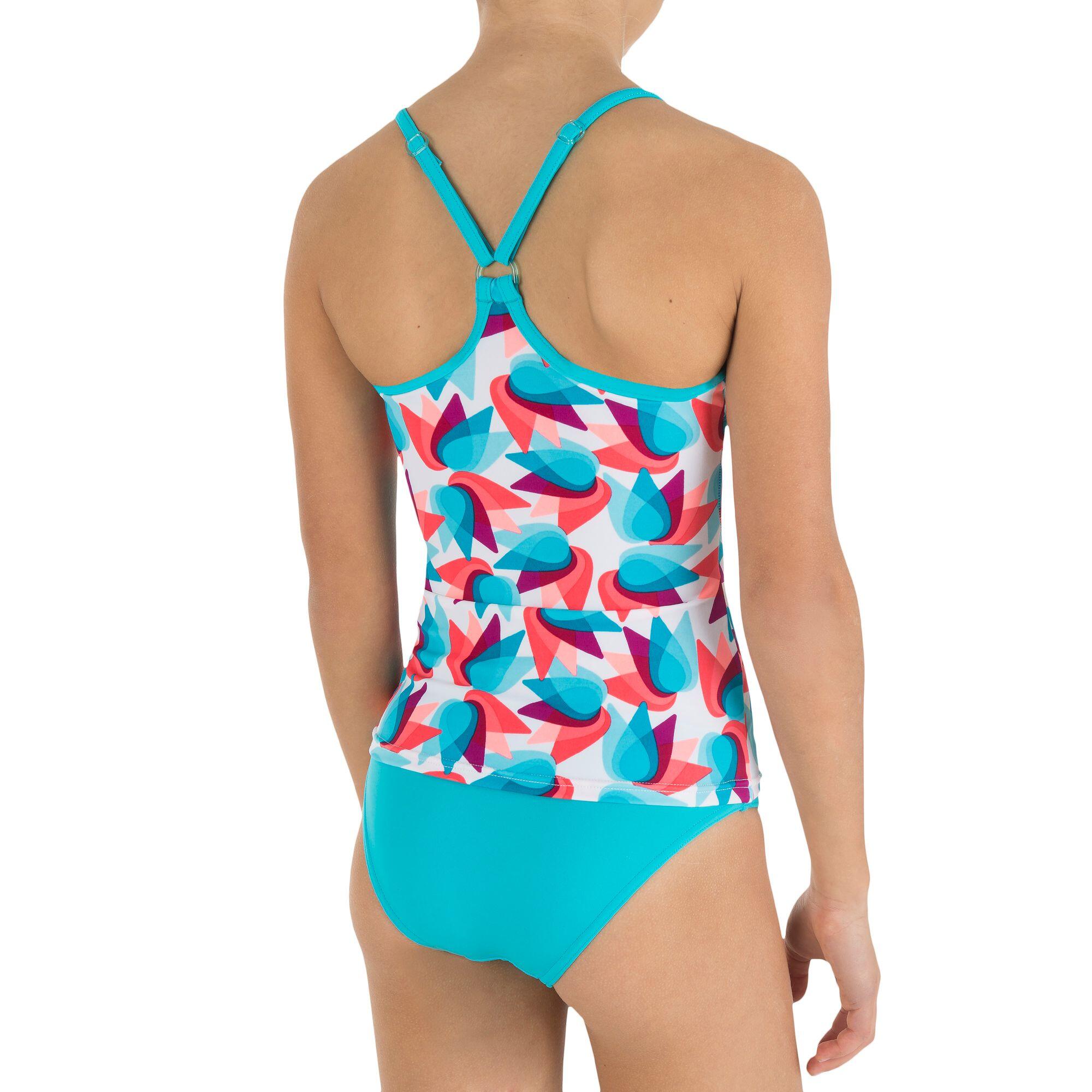Bloom G Girls' Two-Piece Sport Tankini Swimsuit - Blue 5/12