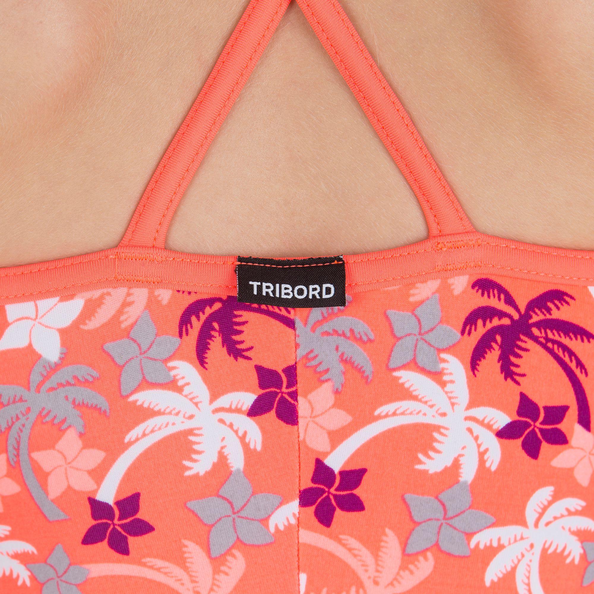 LG Coco Girls' One-Piece Cross Back Swimsuit - Orange 7/10