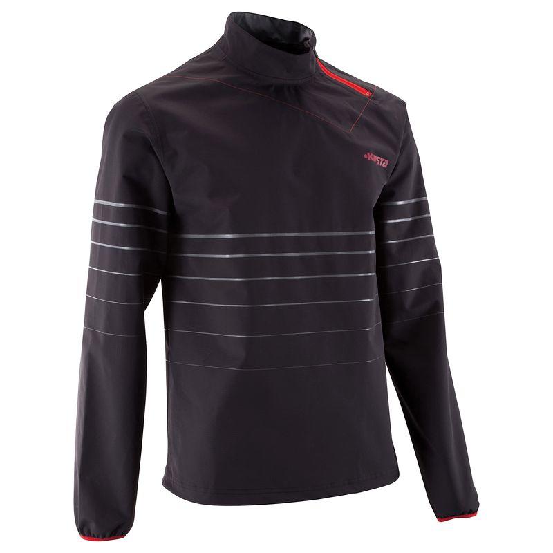 coupe vent imperméable de rugby Intensif adulte noir et rouge