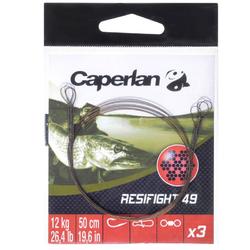 Avançon pêche carnassier RESIFIGHT 49 2 BOUCLES 12KG