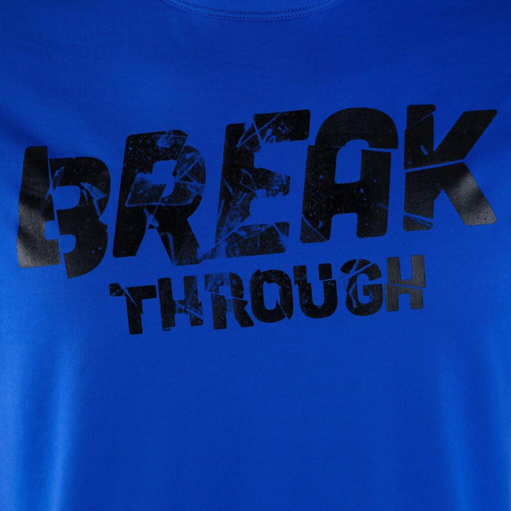 T-Shirt Breathe Fitness Herren blau mit Print