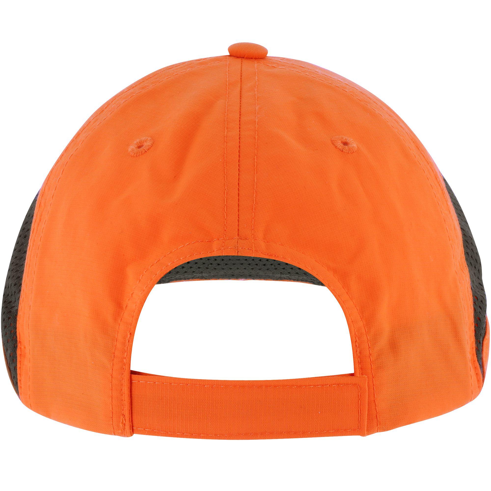 Gorra Caza Solognac Light Adulto Naranja Fluo Transpirable Alta Visibilidad 3/7