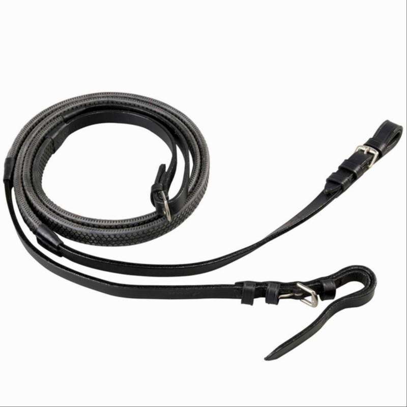 FOUGANZA Essen Horse Riding Reins Black Decathlon