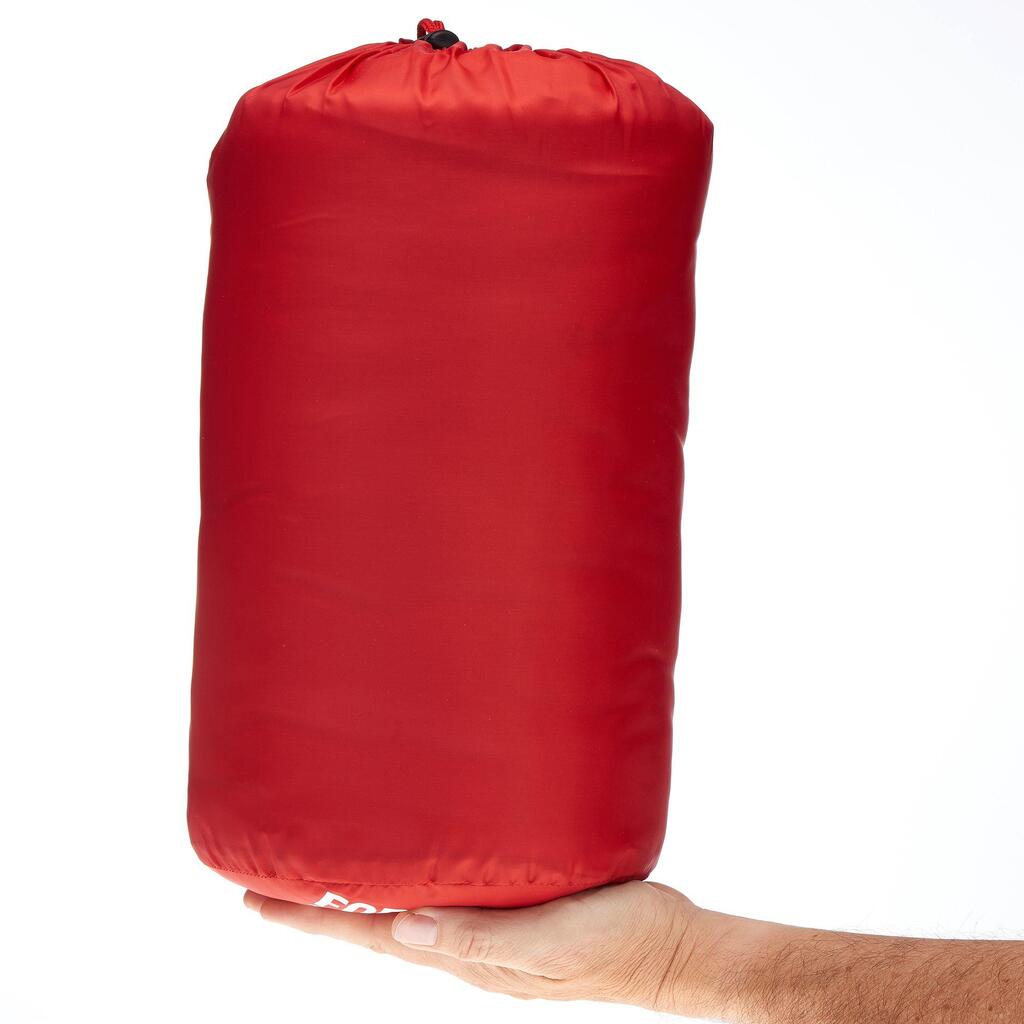 Schlafsack Camping Forclaz 10°C links rot