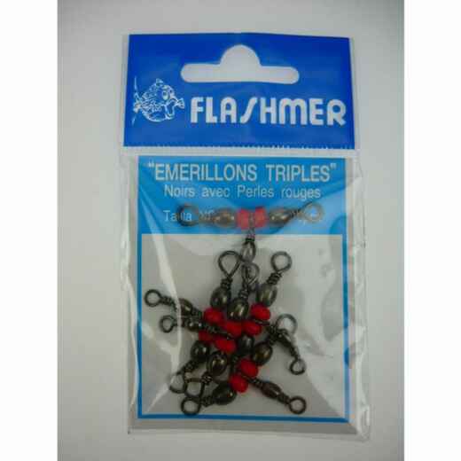 
      TRIPLE SWIVEL No.5 x 5 sea fishing swivel - BLACK
  