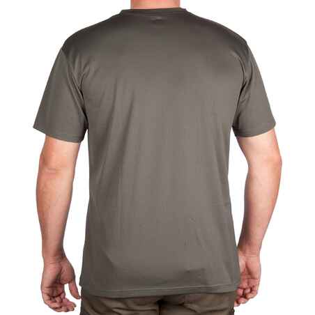 Тениска за лов 100, дишаща, зелена