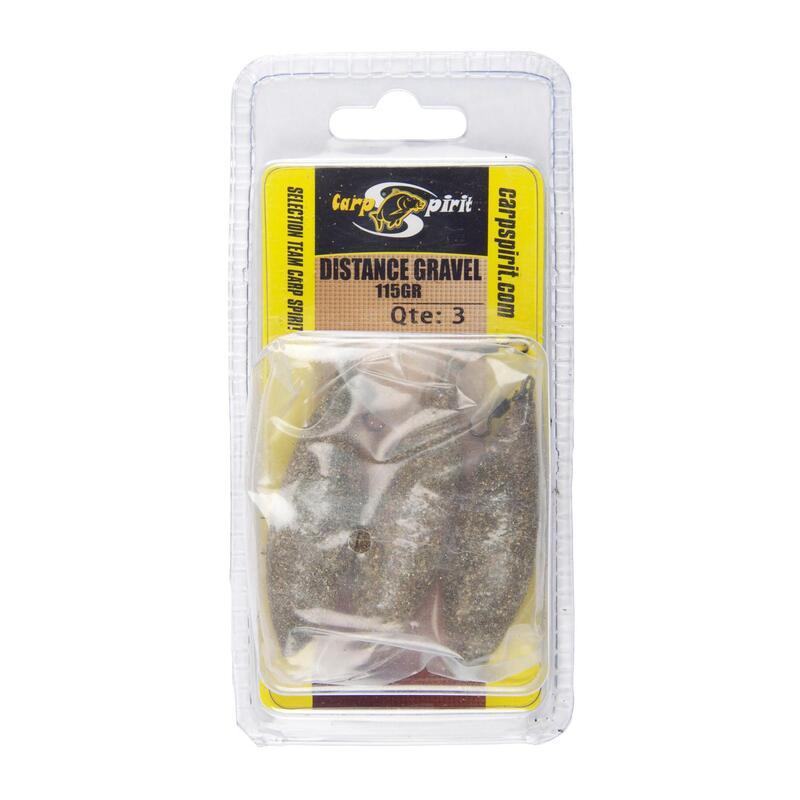 Plomos para pesca de carpas DISTANCIA GRAVEL 115 g x3