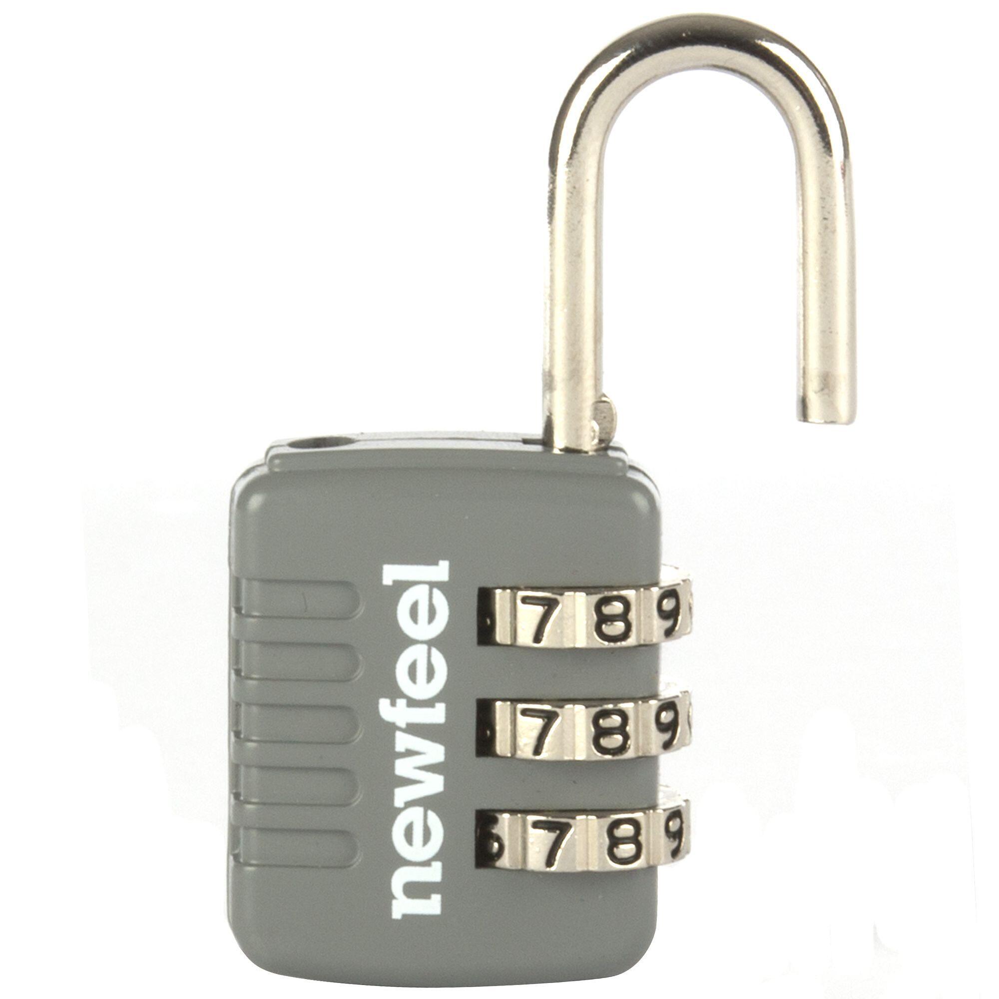 Combination padlock grey DOMYOS Decathlon