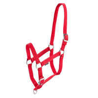Schooling Horse Riding Halter For Horse Or Pony - Red