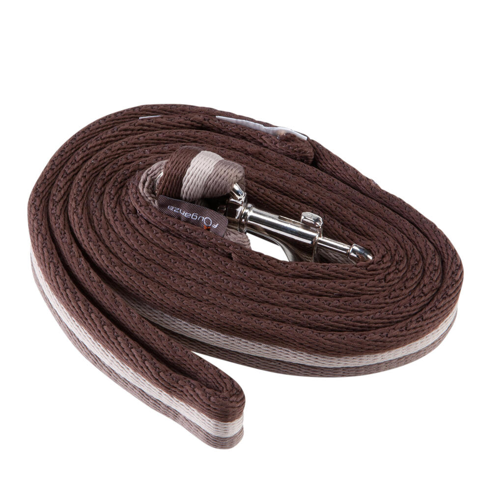 Soft Horse Riding Leadrope 2.2m - Brown/Beige