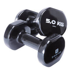 Fitness 5 kg Dumbbells Twin-Pack - Black
