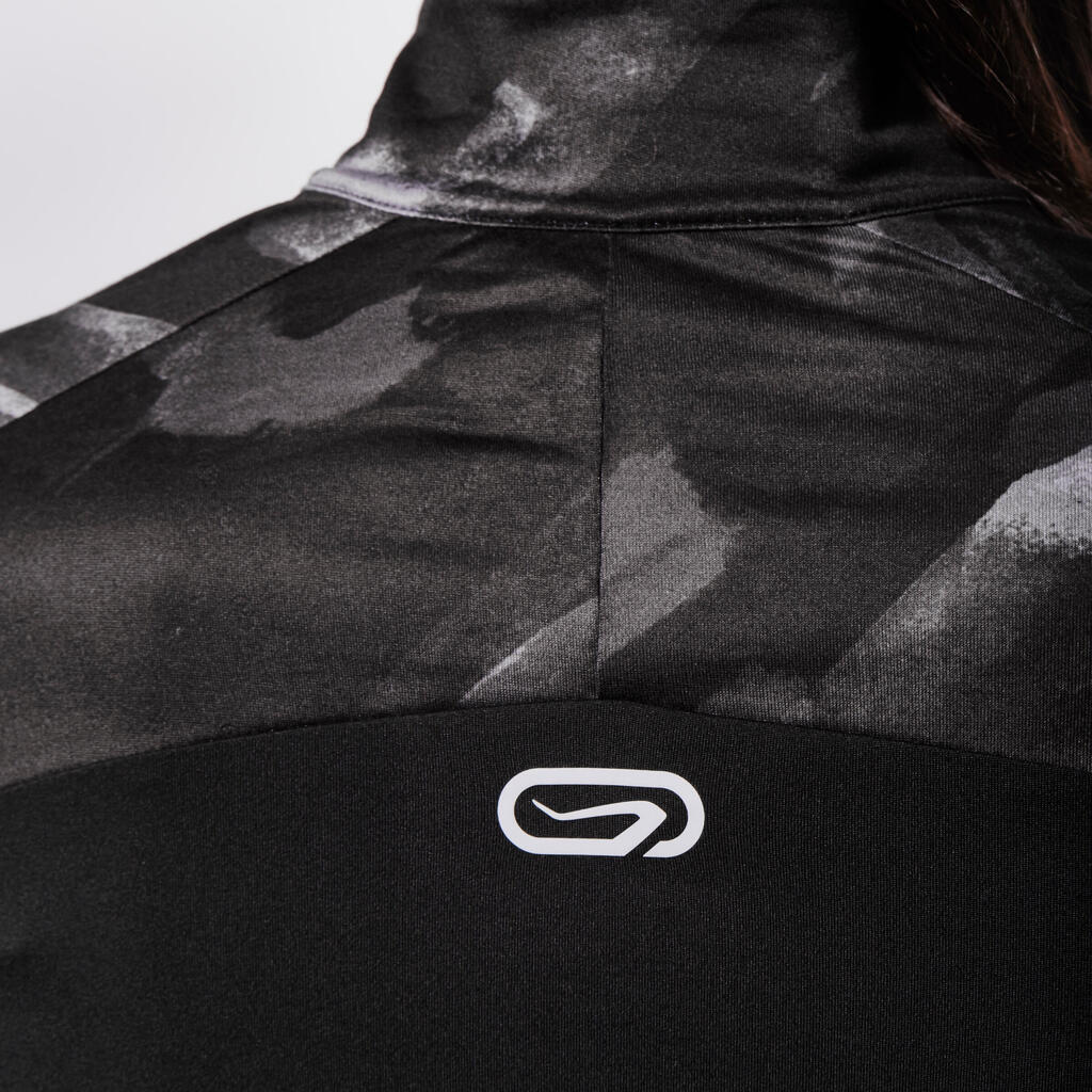 Laufshirt langarm Eliofeel Damen schwarz