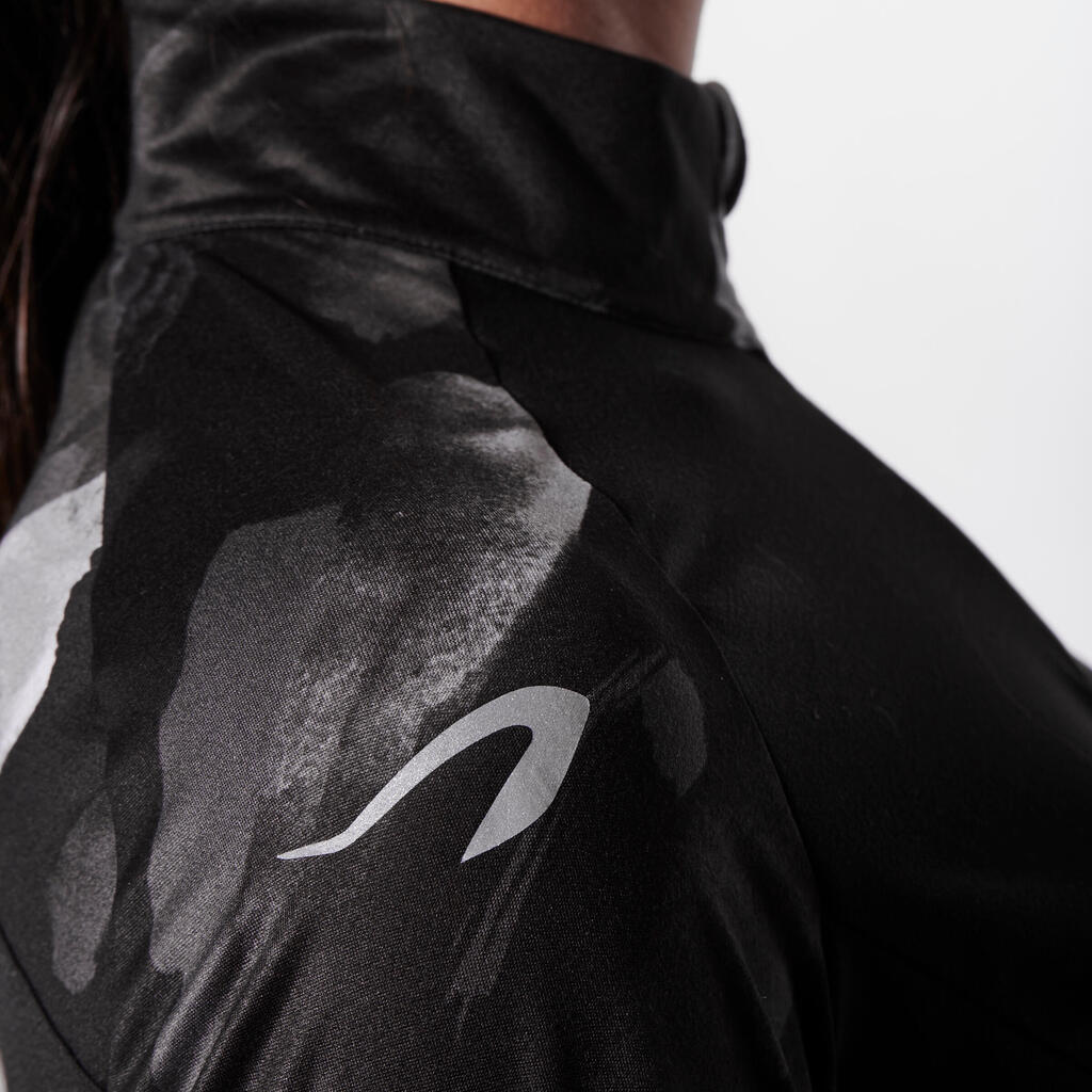 Laufshirt langarm Eliofeel Damen schwarz