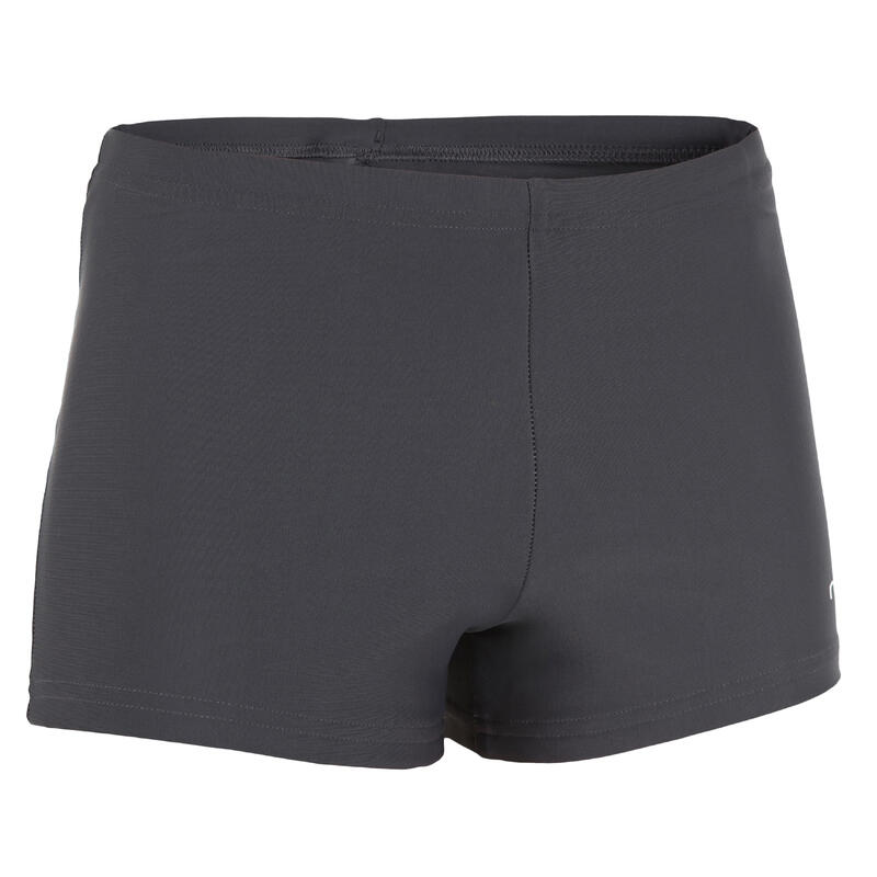 MAILLOT DE BAIN NATATION GARÇON BOXER 100 BASIC GRIS