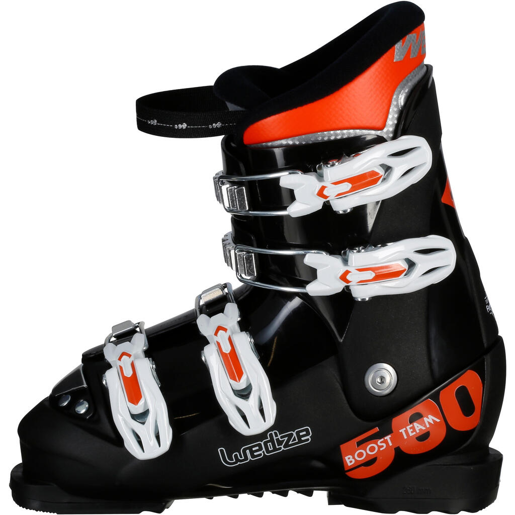 Detská lyžiarska obuv 500 čierna