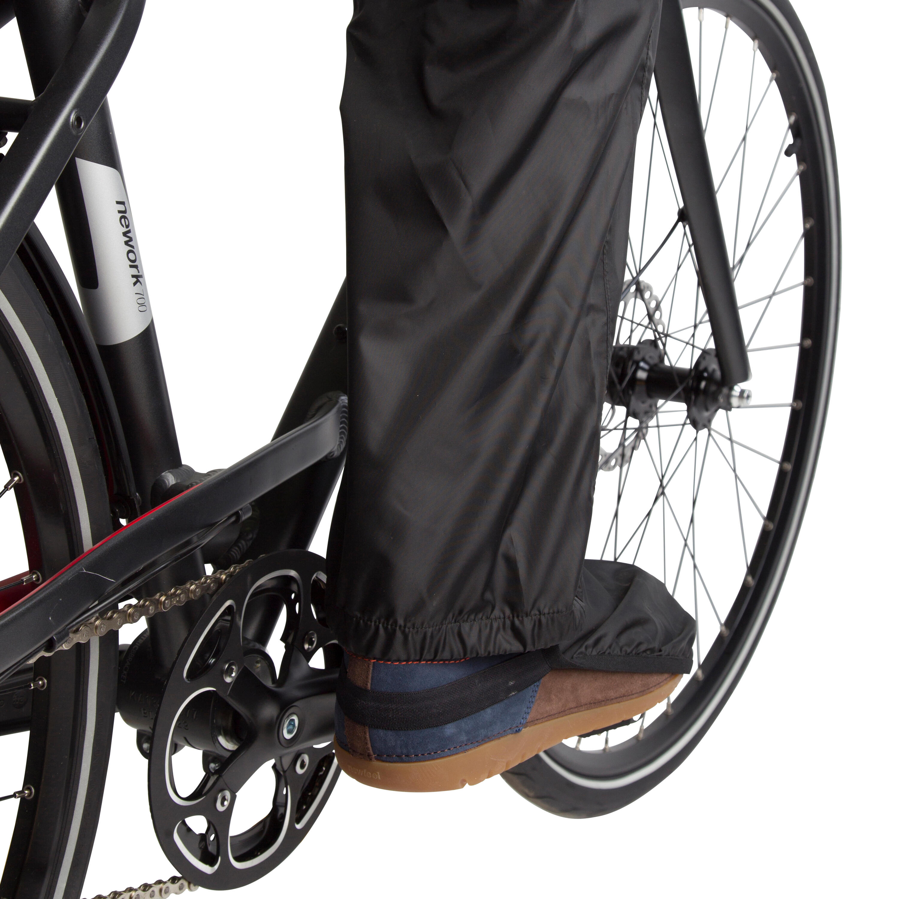 300 City Cycling Rain Overtrousers - Black 6/6
