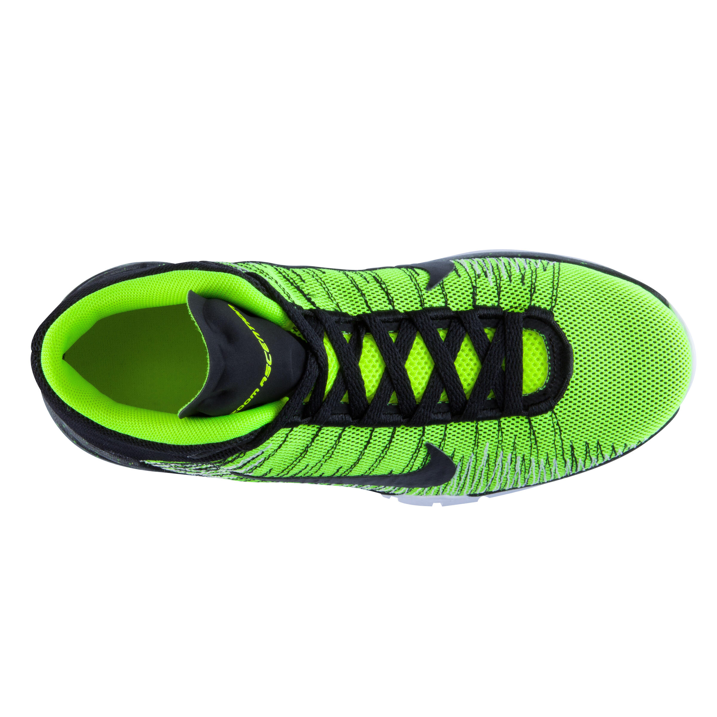 Zoom Ascention Kids Basketball Shoe - Yellow 6/15