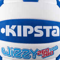 كرة طائرةKIPSTA للأطفال فوق عمر 15 سنة - تزن ما بين 260-280 جرام - لون أبيض/أزرق