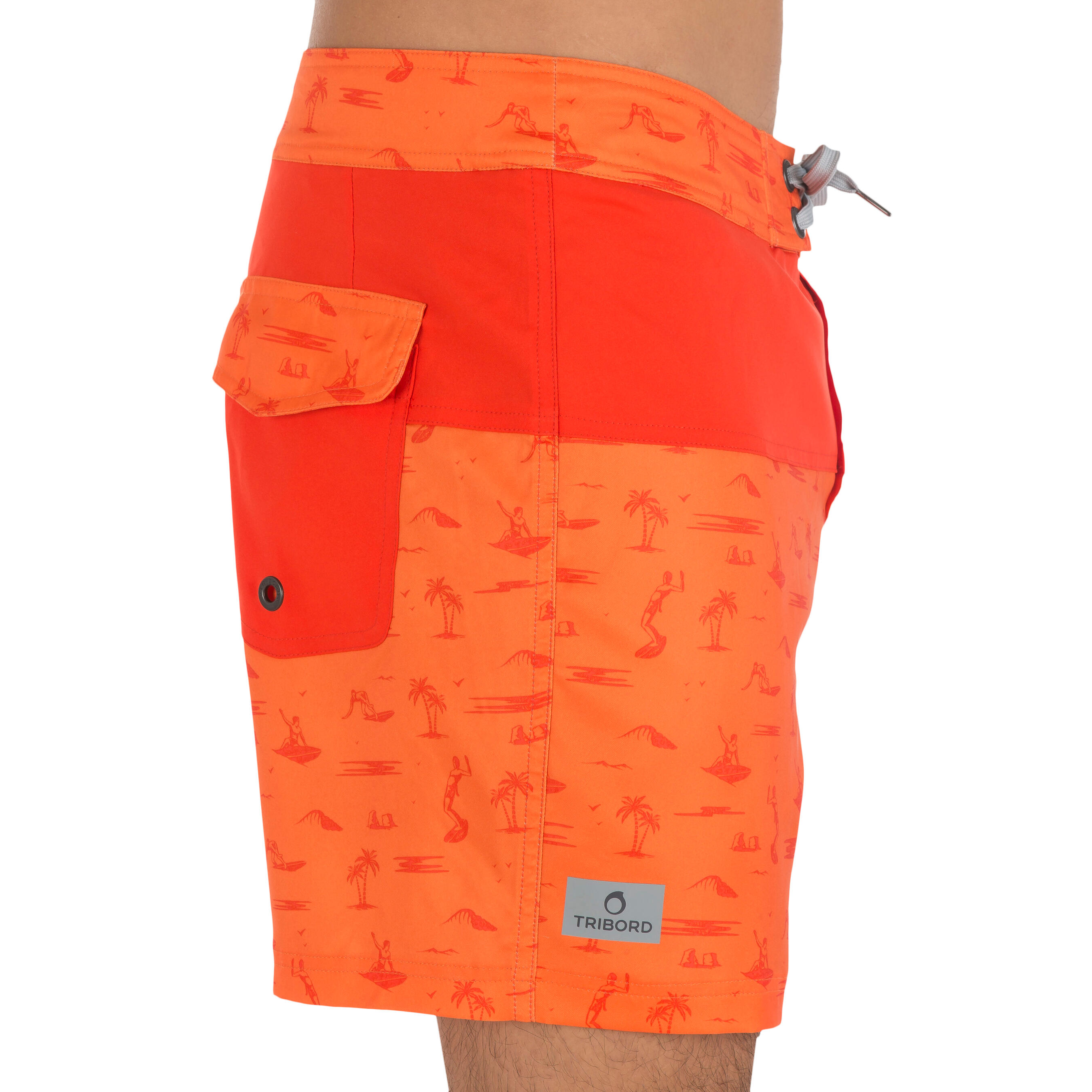 Short de bain court homme Guethary Icons rouge 4/11