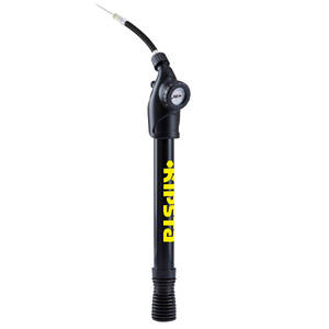 Football Hand Air Pump with Pressure Gauge Black and Yellow