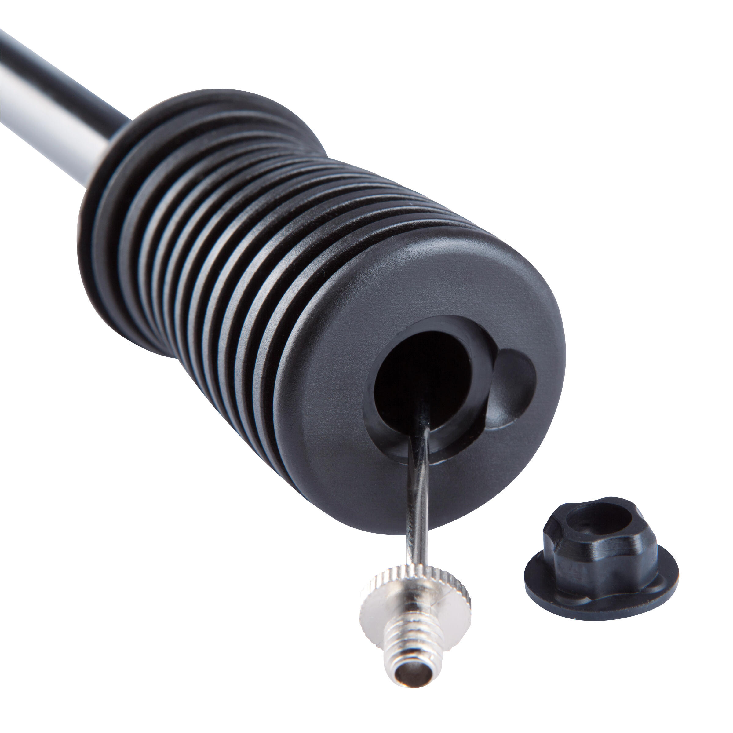 Football Hand Air Pump with Pressure Gauge Black and Yellow