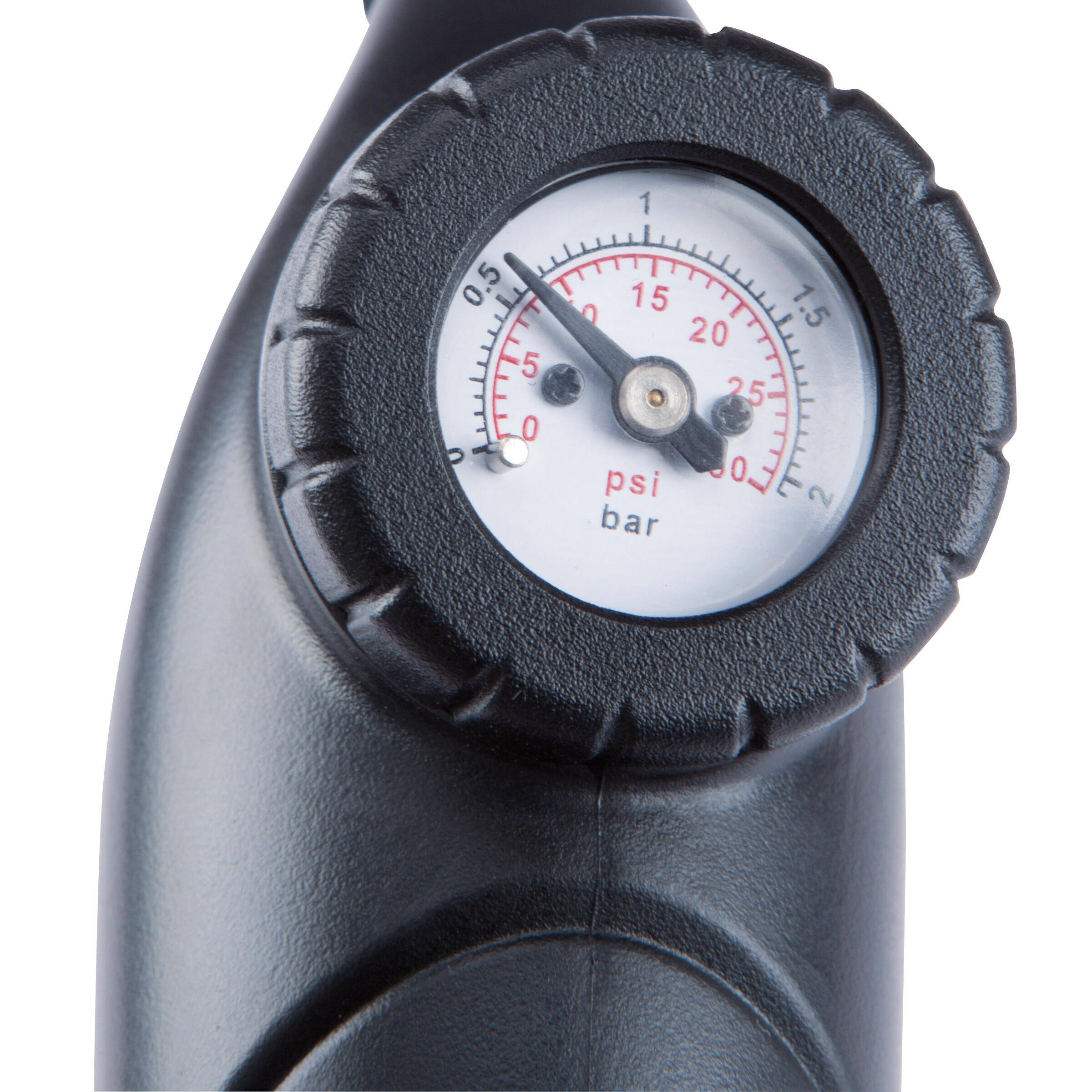 Football Hand Air Pump with Pressure Gauge Black and Yellow -  2