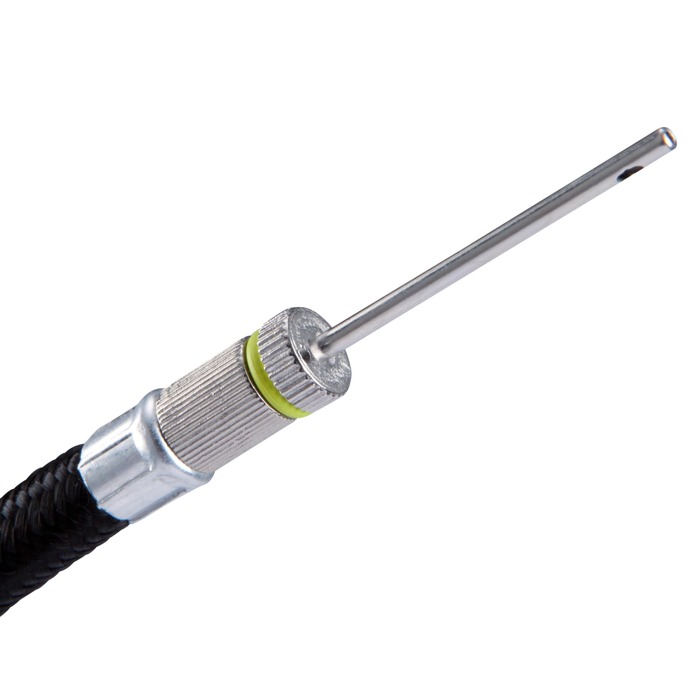 Football Hand Air Pump with Pressure Gauge Black and Yellow