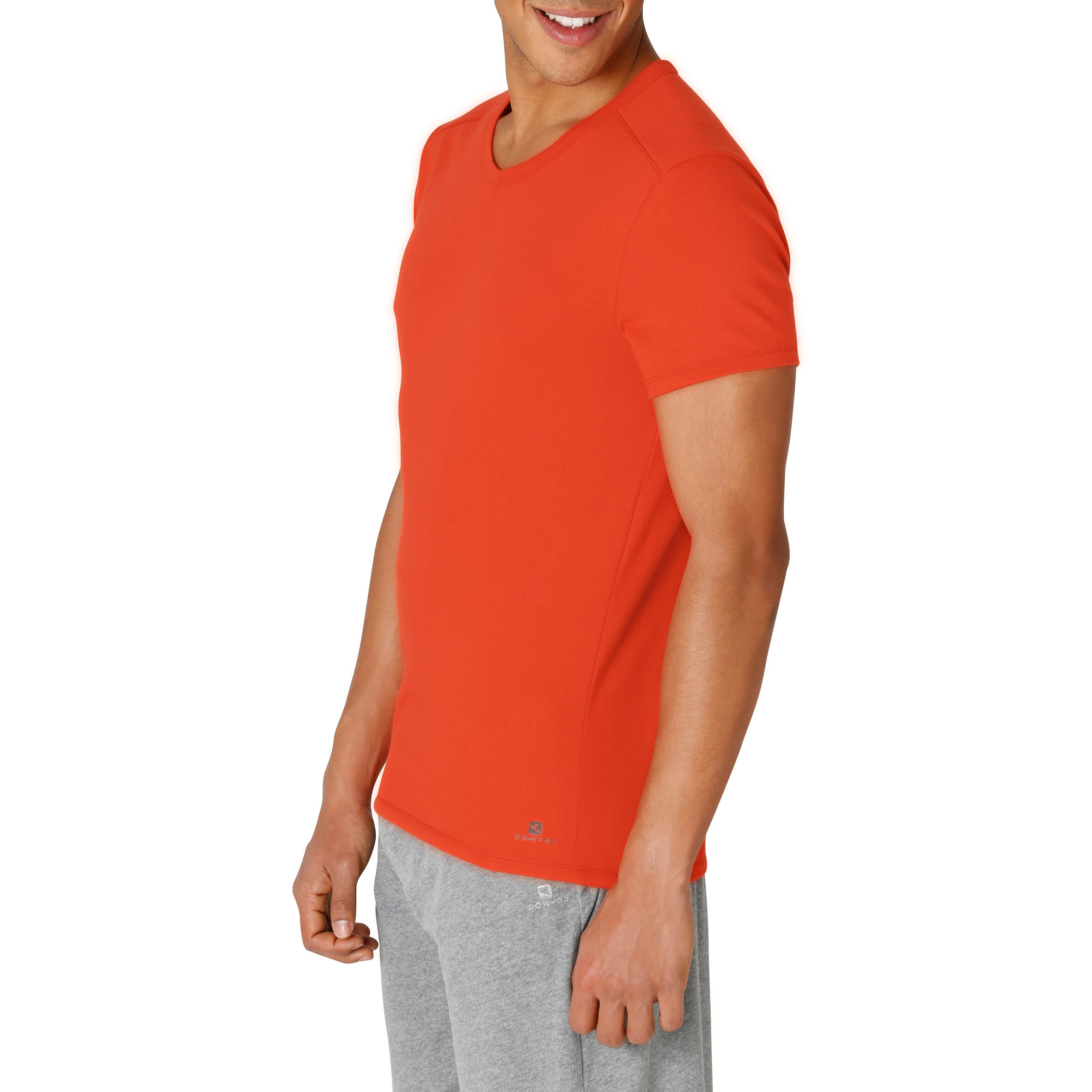 Active Short-Sleeved Slim-Fit Fitness T-Shirt - Dark Orange 5/14