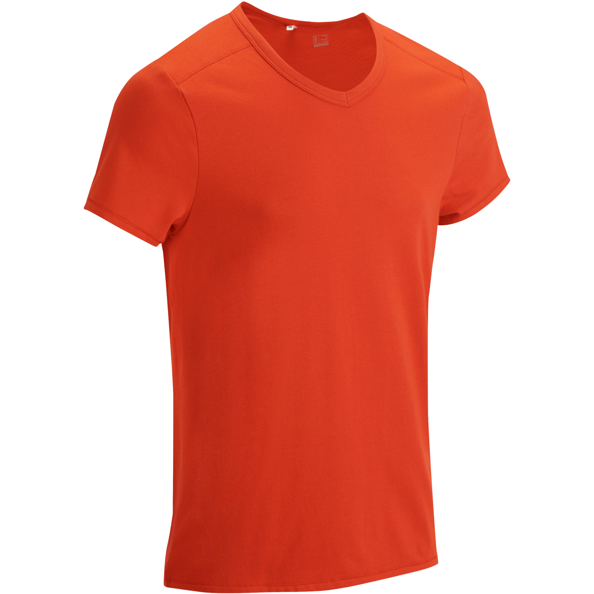 Active Short-Sleeved Slim-Fit Fitness T-Shirt - Dark Orange 1/14