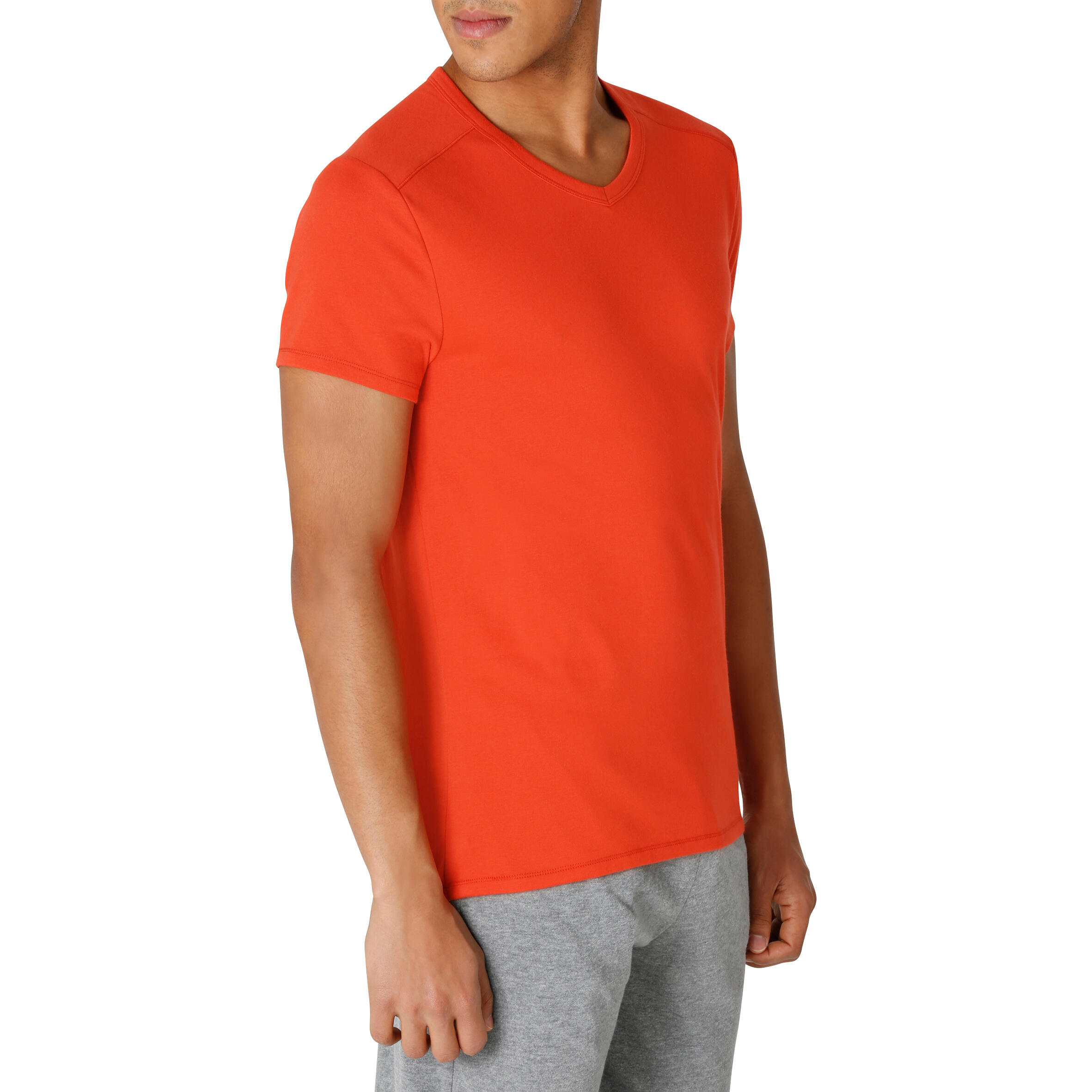 Active Short-Sleeved Slim-Fit Fitness T-Shirt - Dark Orange 3/14