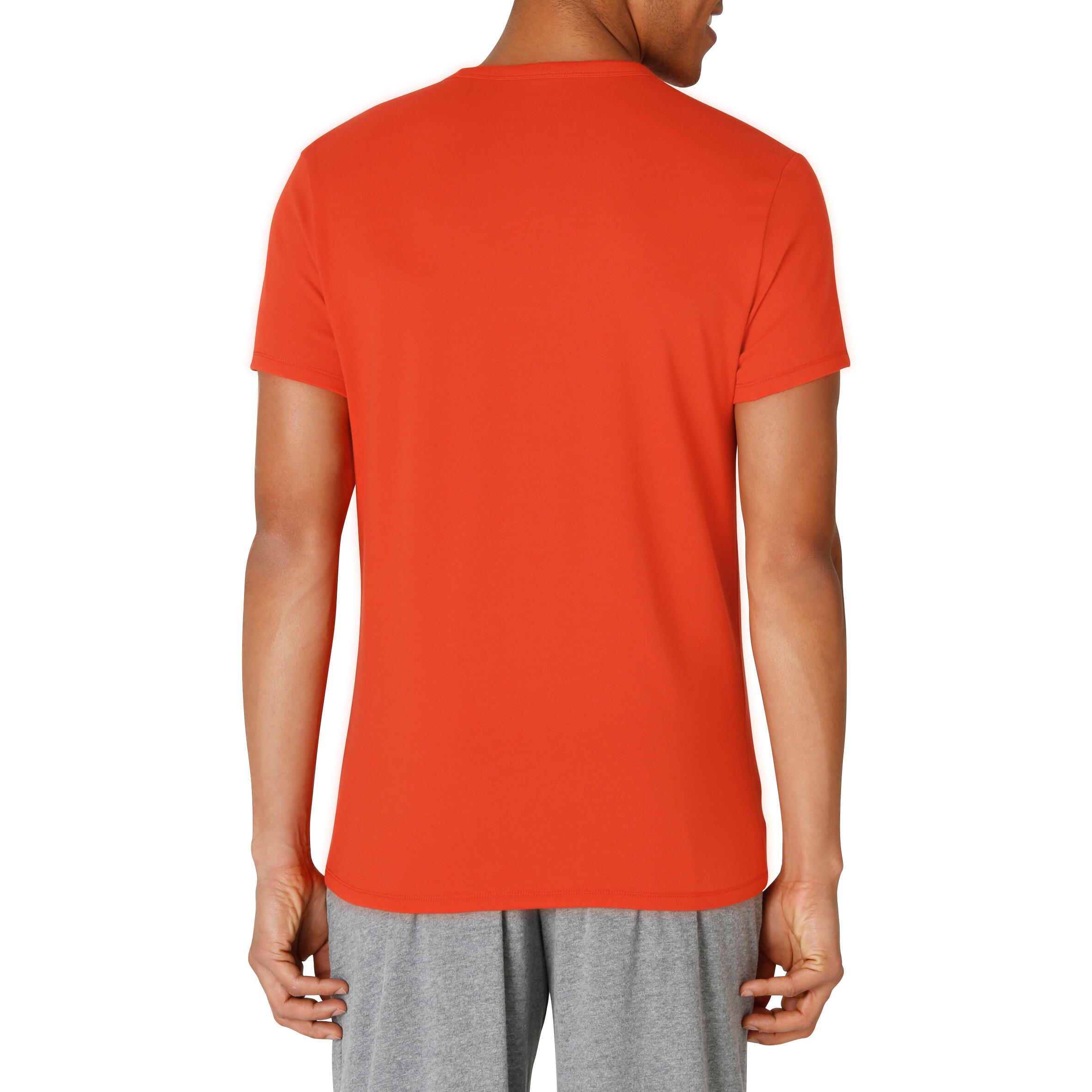 Active Short-Sleeved Slim-Fit Fitness T-Shirt - Dark Orange 4/14