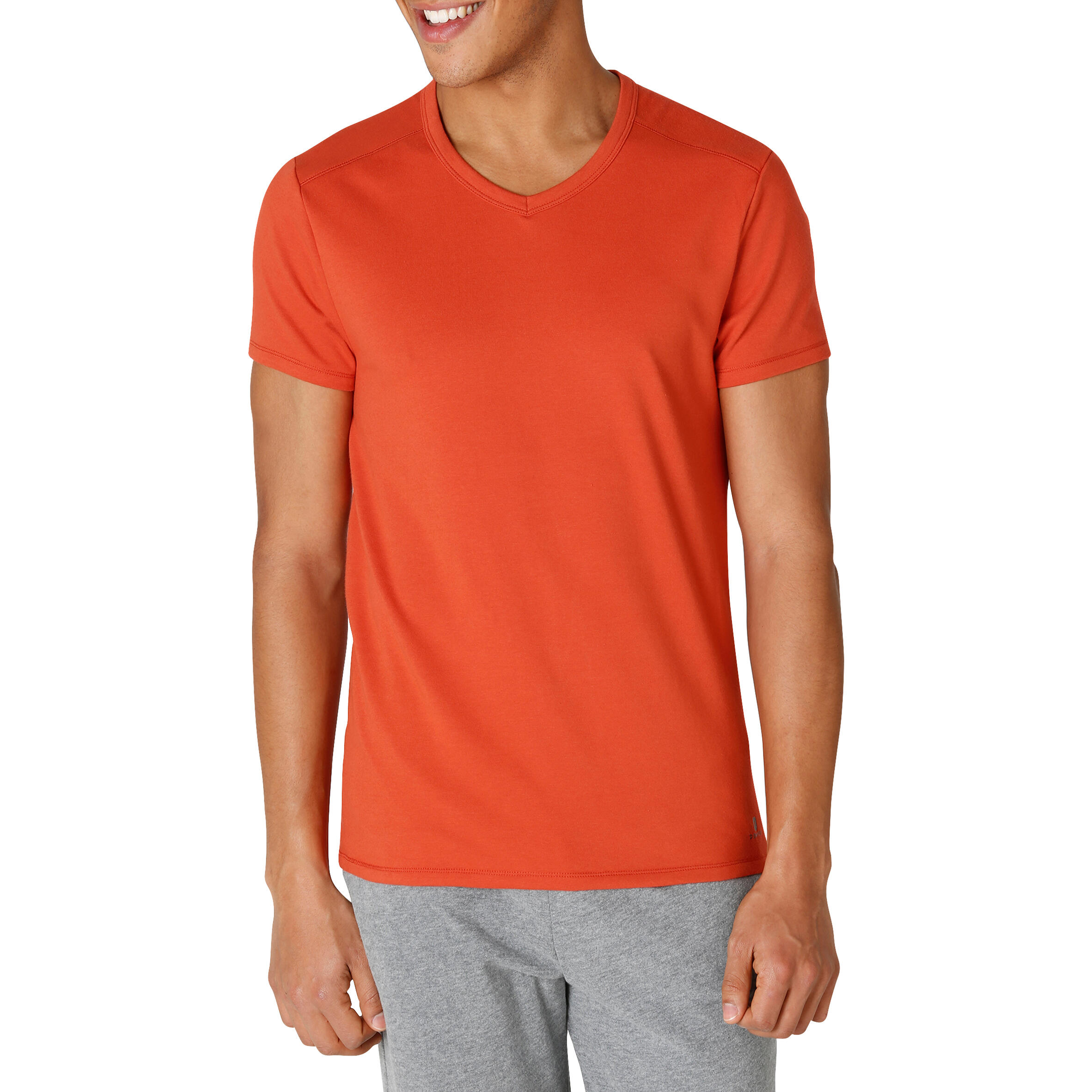 Active Short-Sleeved Slim-Fit Fitness T-Shirt - Dark Orange 2/14