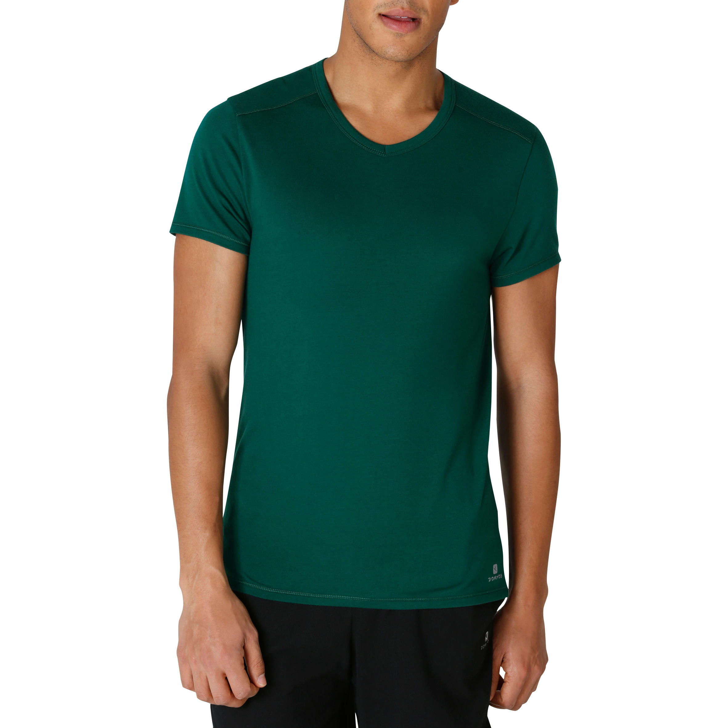 Active Short-Sleeved Slim-Fit Fitness T-Shirt - Dark Green 2/13