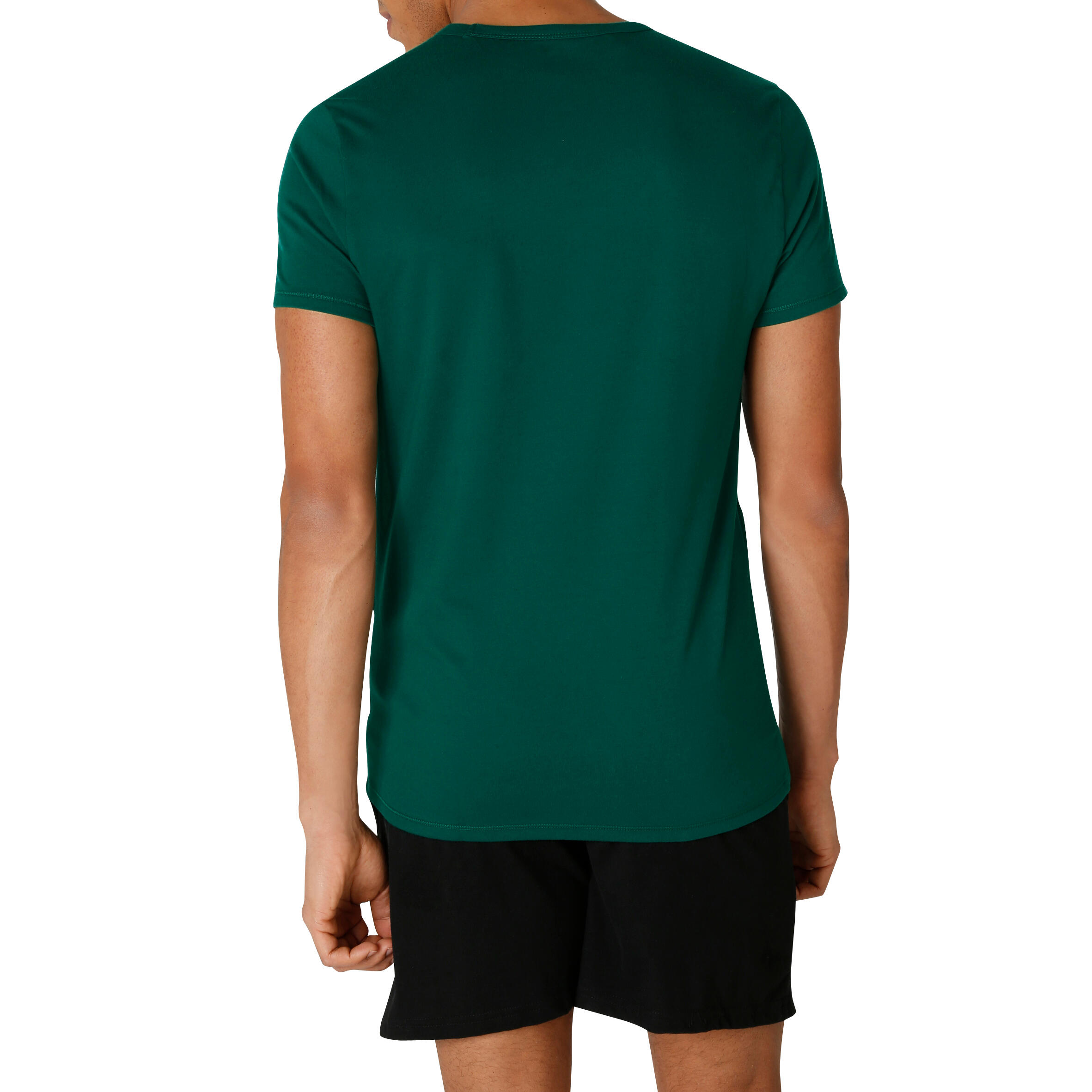 Active Short-Sleeved Slim-Fit Fitness T-Shirt - Dark Green 4/13