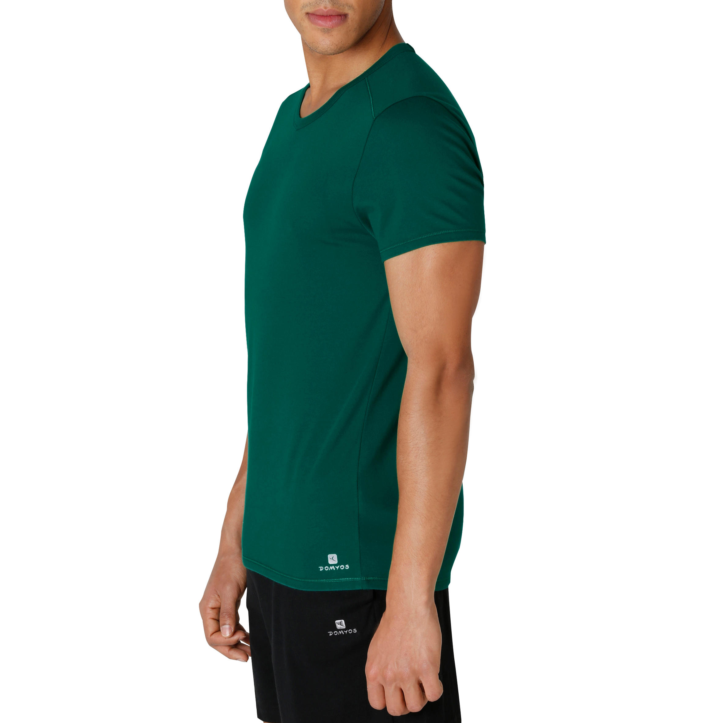 Active Short-Sleeved Slim-Fit Fitness T-Shirt - Dark Green 5/13