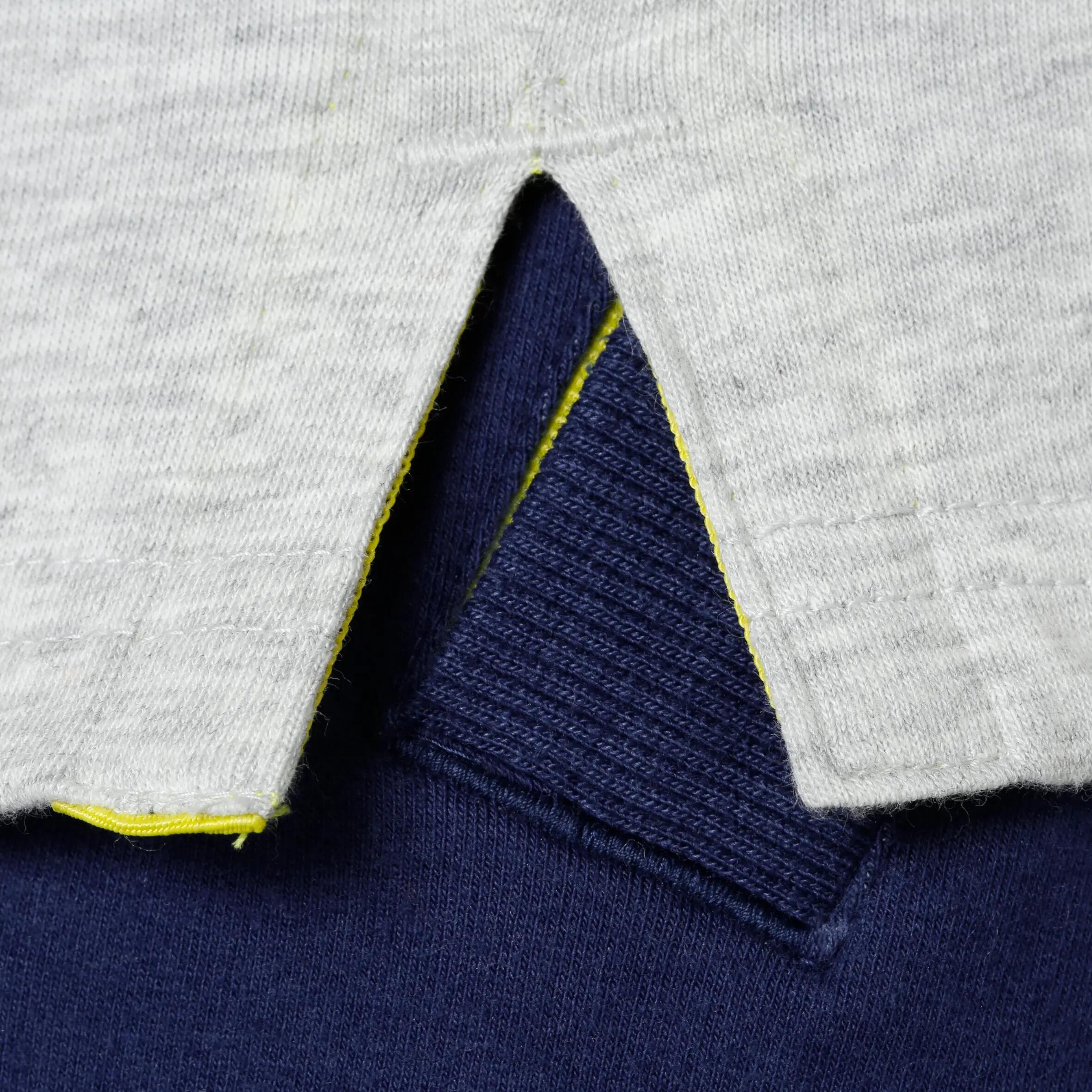 Active Team Long-Sleeved Fitness T-Shirt - Grey/Yellow 9/16