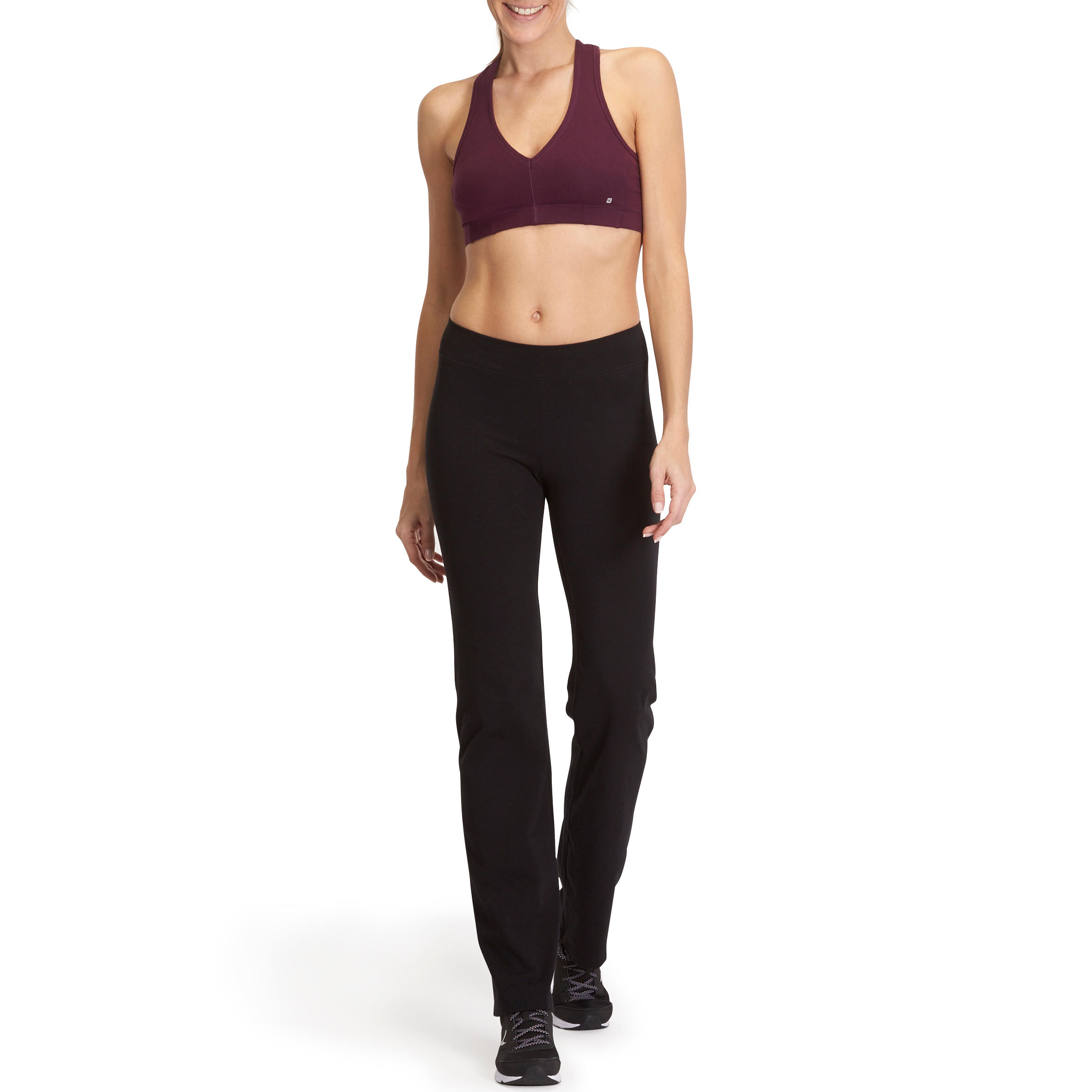 Fit+ 500 Women's Regular Gym & Pilates Leggings - Black 12/13