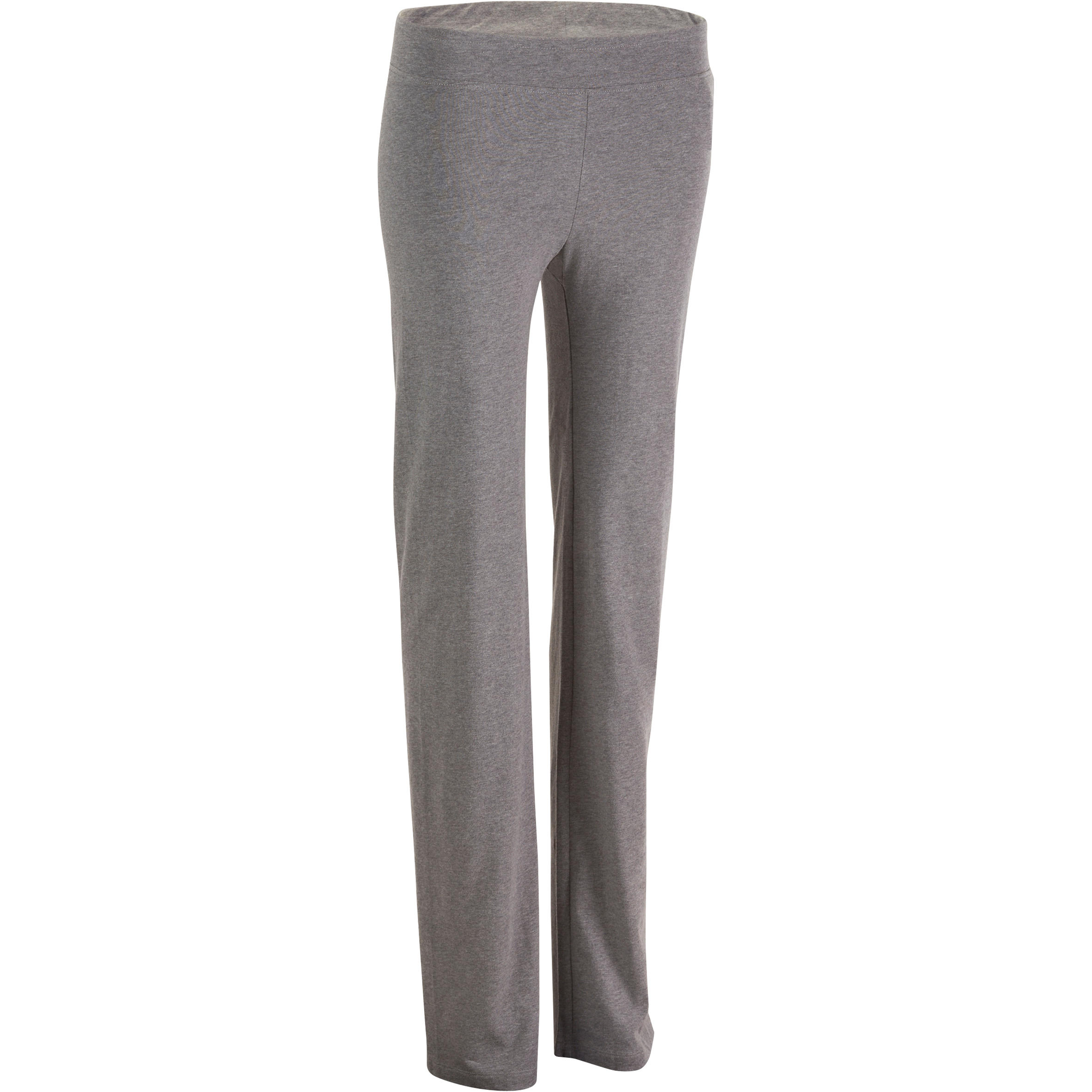 Mallas Fit+ 500 corte regular. Pilates y gimnasia suave. Mujer. Gris  jaspeado - Decathlon
