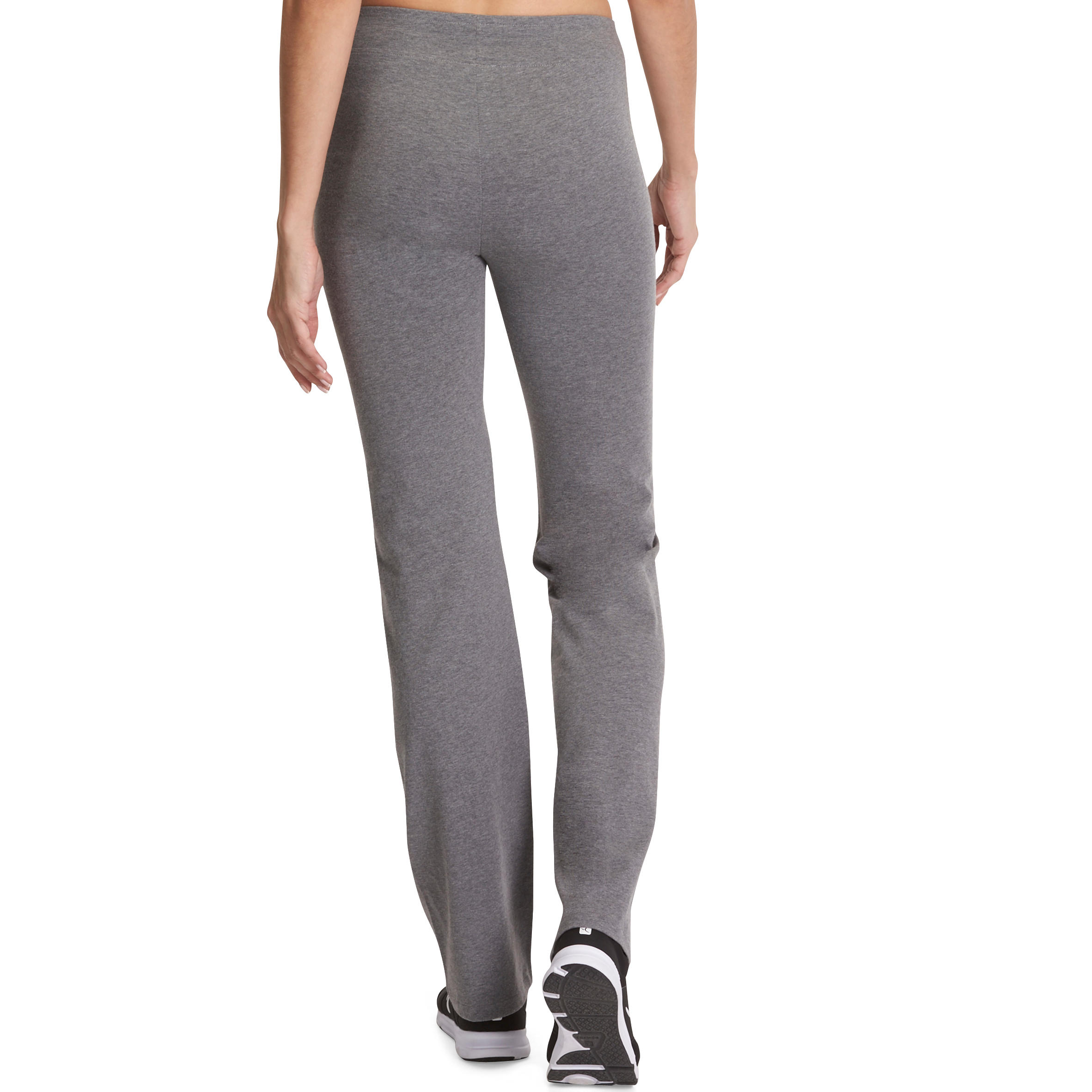 Fit+ 500 Women's Regular-Fit Gym & Pilates Leggings - Mid Heathered Grey 4/13