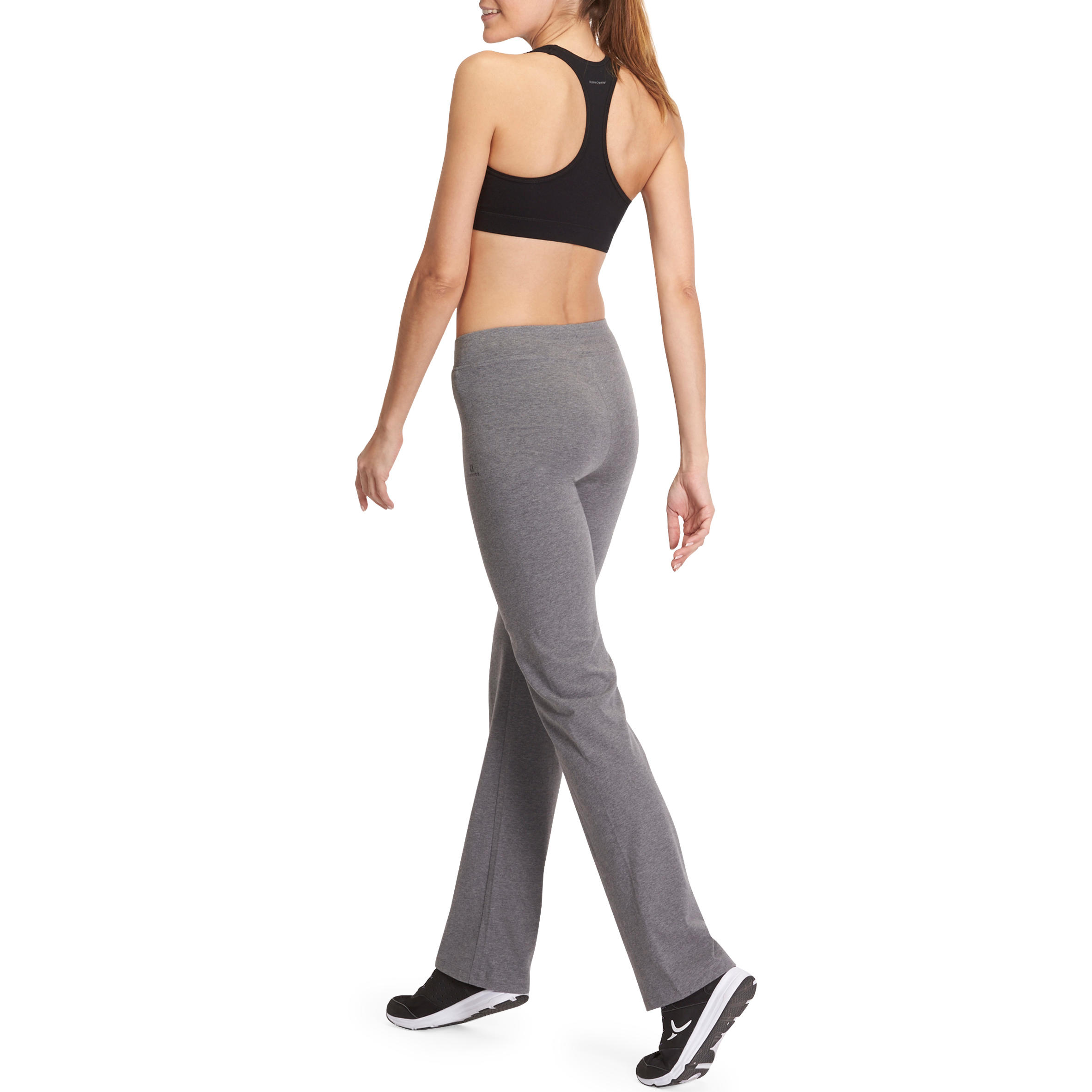 Fit+ 500 Women's Regular-Fit Gym & Pilates Leggings - Mid Heathered Grey 13/13
