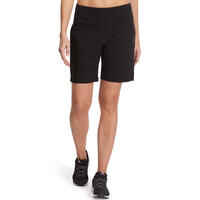 Fit+ 500 Women's Regular Gym & Pilates Shorts - Black