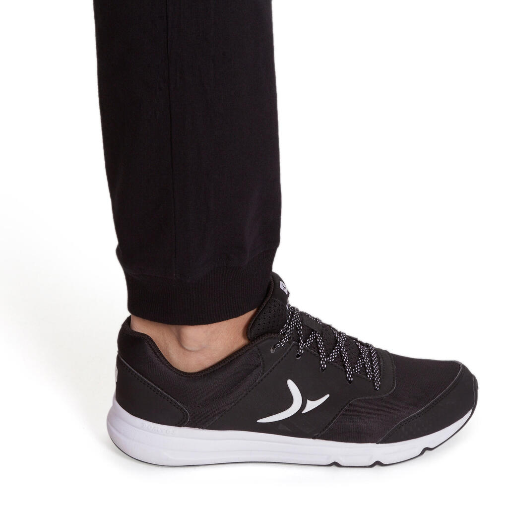 Jogginghose 100 Regular Gym Stretching Damen schwarz